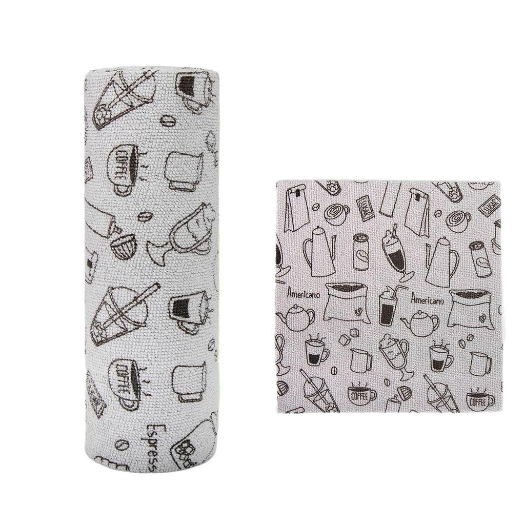 Superfine Fiber Roll Wiping Cloth - Tearable, Thick, Wet/Dry, Dual-use, Weekly Replacement for Kitchen Cleaning