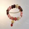 Charming Pink Crystal Floral Bracelet - Court Style Dream Gift for Girlfriend