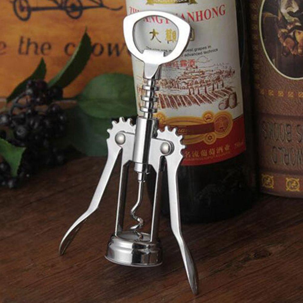 Steel Beer Sommeliers Wing Type Wine Cork Remover Kitchen Dining Bar Tool Bottle Openers Corkscrews