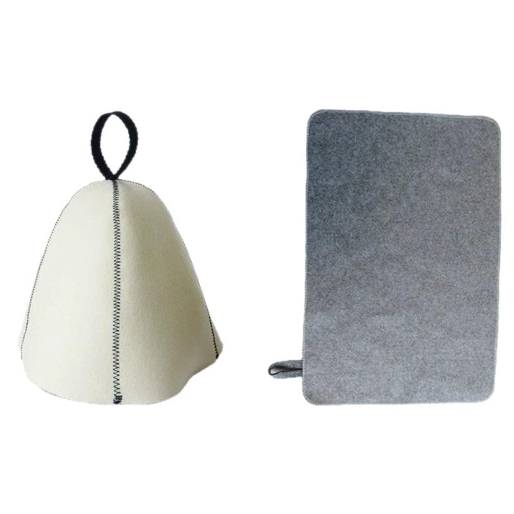 Felt Shower Cap Sauna Hat Hair Head Protection Anti-Heat Spa Sauna Hat Cleaning Cap Banya Hat For Bathroom Keep Warm Sauna Hat