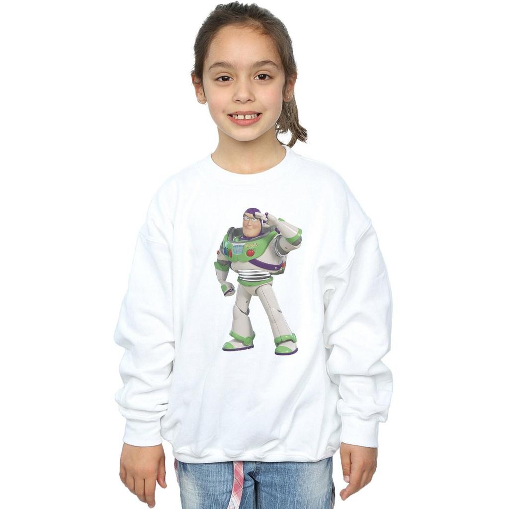 Disney Girls Toy Story Buzz Lightyear Standing Sweatshirt