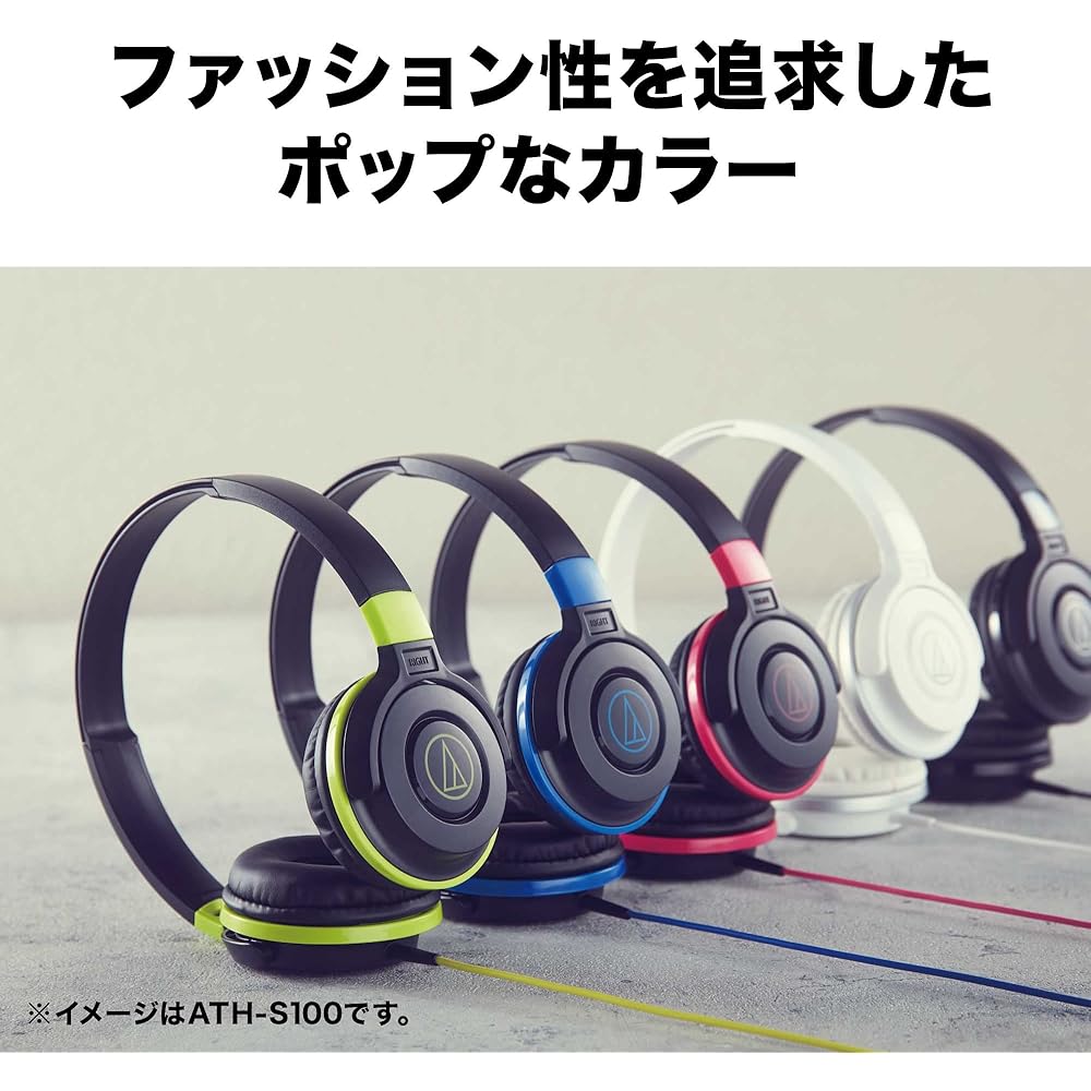 Audio-Technica ATH-S100iS BK Wired Portable On-Ear Headphones for Smartphones (Street Monitoring) - Black