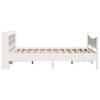 Solid Wood Bed with Headboard White 135 X 190 Cm Pine