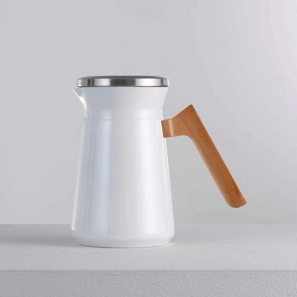 HARIO Stainless Steel Thermal 600ml Pot, Capacity, White, S-STP-600-W