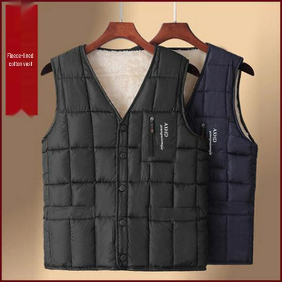 Women's Lightweight Seven-Sleeve Cotton Vest with Velvet Lining - Cozy Home or Outdoor Wear