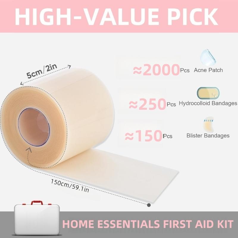 Hydrocolloid Wound Care Roll Long Lasting Adhesive 5cm X 150cm for Comfortable Skin Protection onesize