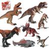 Children's Jurassic Dinosaur Figurines - T. Rex, Triceratops, Velociraptor Models