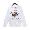 Casablanca Letter Print Hoodie Unisex Casual Winter Loose Fit Sweatshirt