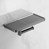 OEING Bathroom Wall-Mounted Toilet Paper Holder with Phone Shelf