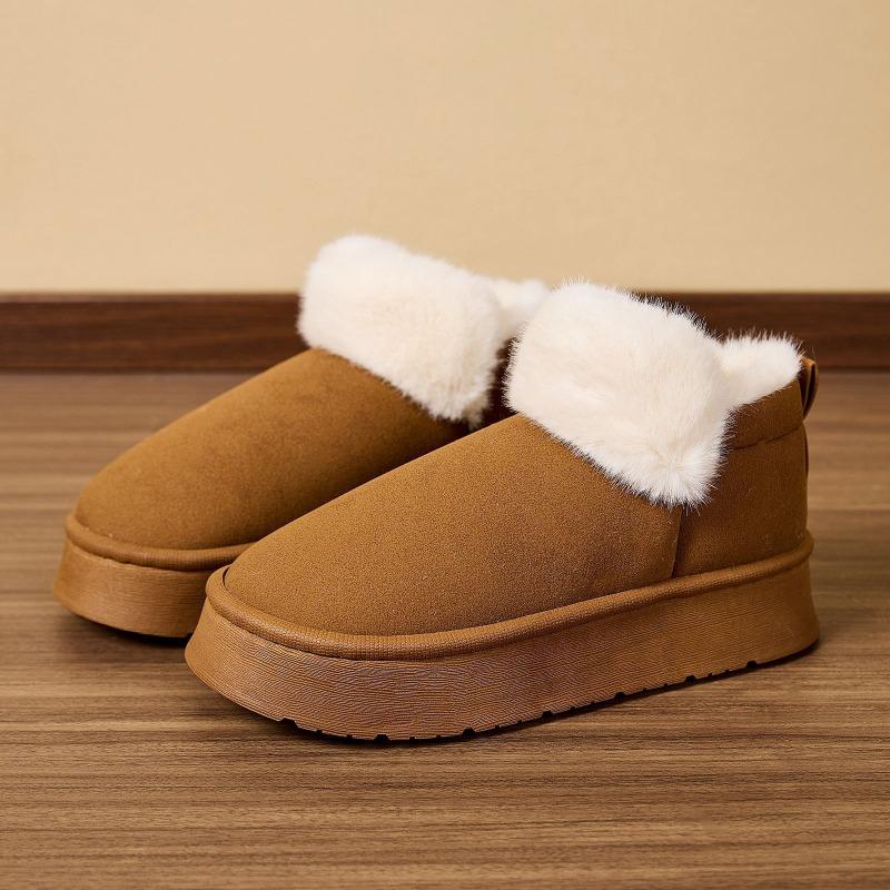 Hot-selling low-top piled thickened winter warm snow boots new couple thick-soled non-slip short wool cotton shoes