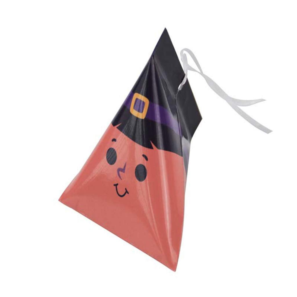 8pcs Pack Halloween Paper Candy Box Fun Gift Wrapping Bag With Ribbon Halloween Party Supplies