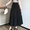 1PC High Waist Skirts Long Skirts A-line Skirts Polyester Chiffon White Elastic Women Vintage