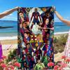 Barcelona FC Soccer Print Beach Towel, Versatile Lightweight Absorbent Beach Towel for Pool Surf Yoga Bathroom, Perfect Birthday Holiday Gift
