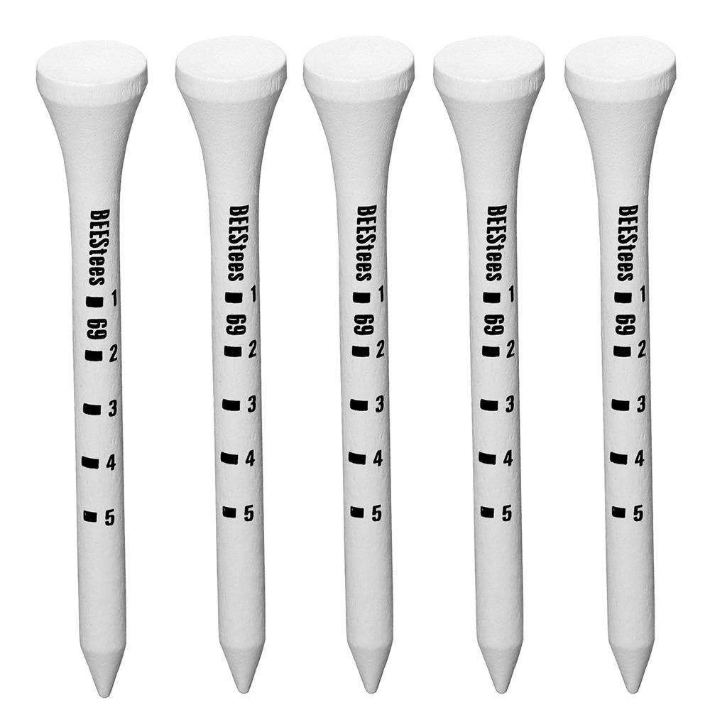 100PCS Bamboo Golf Tees Reduce Friction Side Spin Eco Friendly Durable Pack