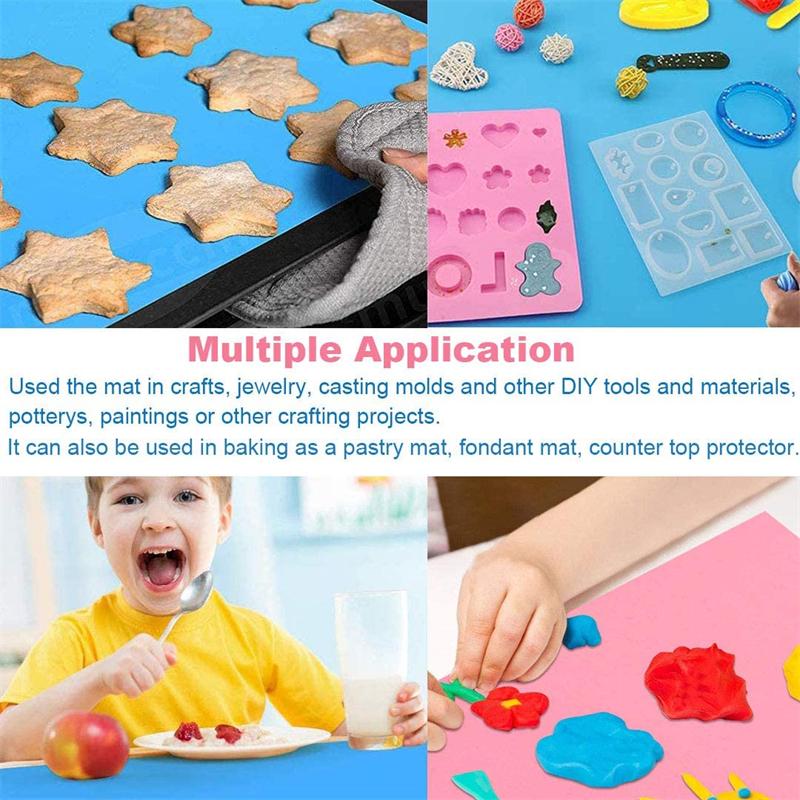 Silicone Pad Waterproof Placemat Table Mat Heat Insulation Countertop Protector Pad Anti-Skidding Washable Resin Pad For Kitchen