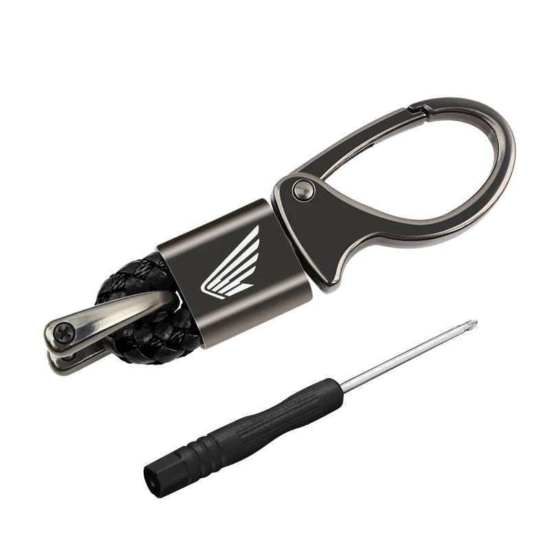 SLZPW1 Metal Motorcycle Keychain Rotating Horseshoe Rings For Honda CRF CB CR XR CRM CBR 125 250 300 350 400 500 600cc