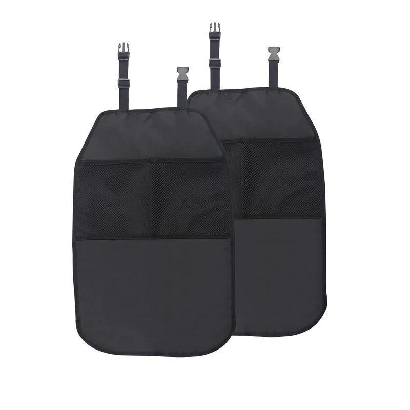 Car Seat Protector with Kids Kick Pad with Organizer Seat Cushion Back Protector Anti-Slip Storage Bag Pocket Storage Bag