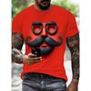Summer Round Neck 3D Fun Print Top Fashionable Casual Short Sleeved Men's T-shirts