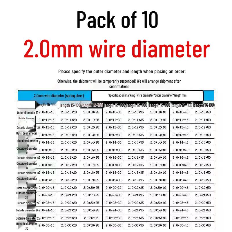 Sprężyna ściskana ze stali nierdzewnej 304 o wysokiej sprężystości