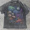 T-shirt Grafica Pesci Tropicali, Maglietta Vita Marina Oceanica, Maglietta Pepper Comfort Colors®, Top Vintage Acquario, Regalo Subacquea