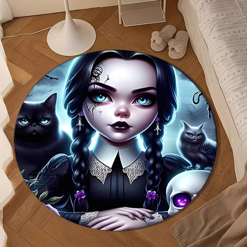 Gothic Fashion And Mystery Round mat, Anti-slip Circle Carpet Chair rug For livingroom,Bedroom, doormat home decor Gift Christmas Gifts