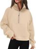 Long Sleeve Fleece Hoodie for Women Yoga Fitness