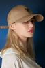 3D Monogram logo over fit ball cap Beige [VARZAR]