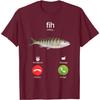 Fih T-Shirt Schuhe Fisch Lustig Falsch geschrieben Fisch Meme Fih Humor T-Shirt Lustiges Grafik-T-Shirt Lässiges Rundhals-T-Shirt