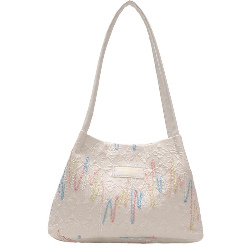 

Korean Style Striped Crossbody Bucket Bag - Women s Fashionable Versatile Shoulder Tote