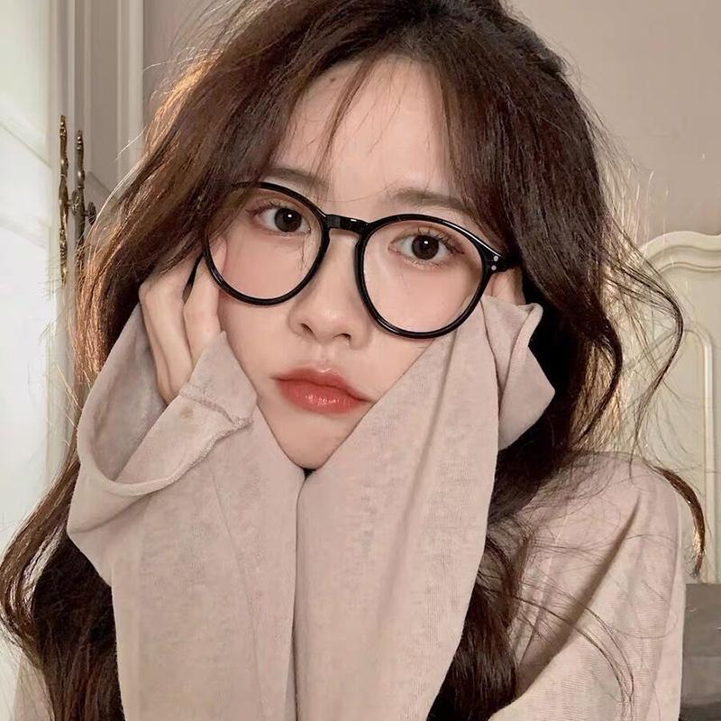 Gjennomsiktig datamaskinbrilleinnfatning Kvinner Menn Antiblått lys Runde briller Blokkerende briller Optisk brillebrille