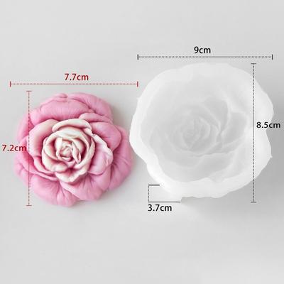Cake Molds Silicone Lotus Candle Mold 3D Flower Resin Rose Candle Mold DIY Handmade Gypsum Craft Peony Candle Mold Candle Making