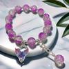 2026 Iridescent Butterfly Bracelet - Colorful 10mm Beads, Color-block Design, Cross-border Gift