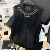Colete de Verão Masculino Sem Mangas Estilo Americano High-Street Lavado Desgastado Camiseta Casual Juvenil de Corte Solto