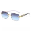 Mode Randlose Sonnenbrille Männer Frauen Beliebte Rahmenlose Sonnenbrille Männlich Weiblich Klassisch Klein Quadratisch Sommer Reiseschirme
