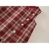 Autumn and Winter Girls Red Plaid Dress Baby Girl Western Style fashionable Plaid Vest Dress