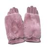Solid Color Suede Gloves Rabbit Faux Fur Thermal Mittens Fashion Women Winter Gloves  Ladies