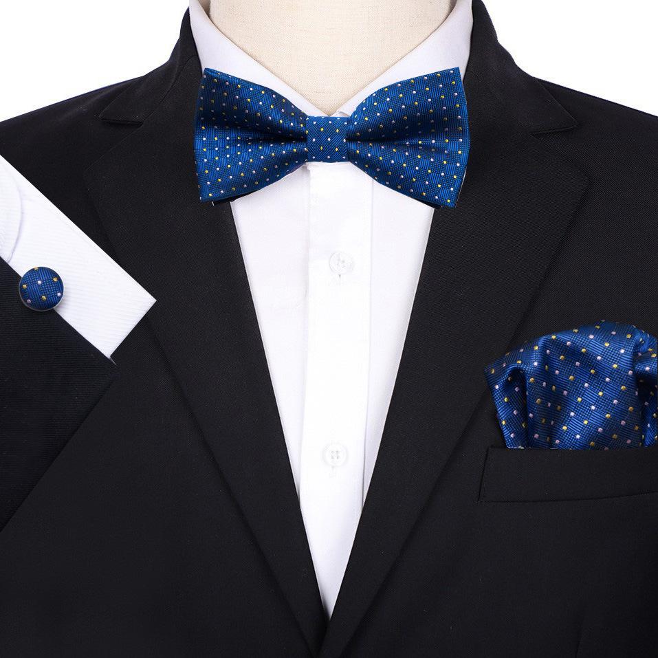 Men'S Groom Wedding Host Solid Color Bow Tie Best Man Suit Korean Version Shirt Bow Tie Wedding Men'S Bow