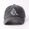 Embroidered Cat Baseball Cap Cotton Soft Vintage Sun Hat Women Men