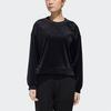adidas Stile Felpa Pullover in Velluto Donna Felpe Nero GM1461