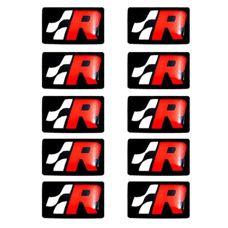 

2026 Hot For Volkswagen VW For Volkswagen VW GTI R Logo Polo Golf Jetta Beetle CC Tiguan Touran Passat MK7 10pcs/set Car Styling