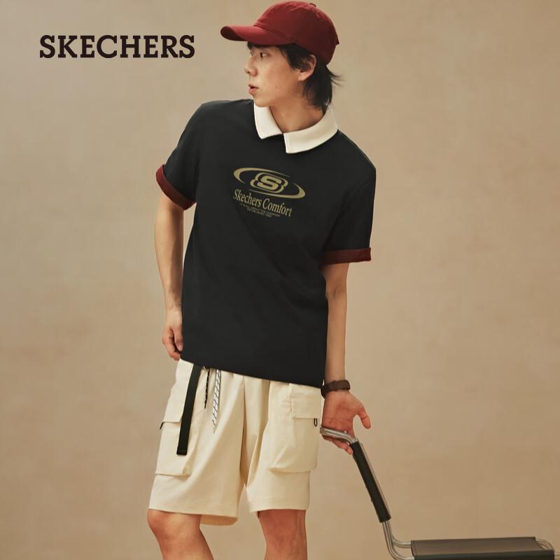 Skechers Unisex Knit Short Sleeve Anti-Bacterial Breathable T-Shirt L226U007 M 95