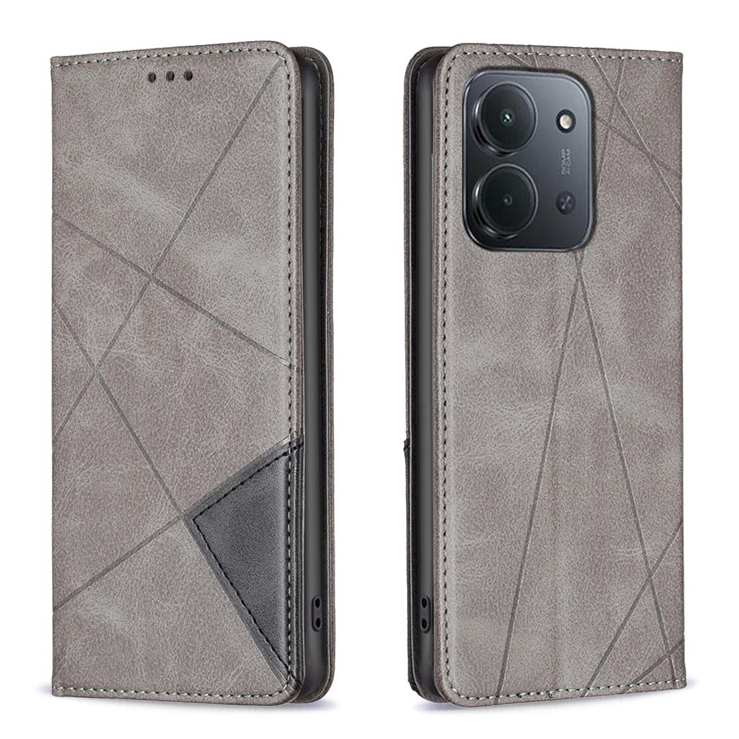 

Для Xiaomi Redmi 15C 5G (Європа) (173 мм)/15C 4G (Європа) (173 мм) Чохол Слоти для карток Геометричний відбиток Шкіряний чохол для телефону E