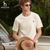 HAZZYS Men's Waffle Knit Crew Neck Short Sleeve T-Shirt
