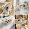No Drill Space-Saving Shelf Hollow Door Bedroom Organizer Simple Bedside Hanging Basket  Bedroom