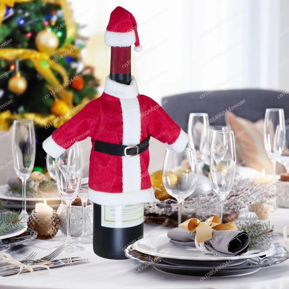 Y 2 minimum approval Christmas Wine Bottle Cover, Table Decor for Xmas, Festive Party Supplies, European & American Style