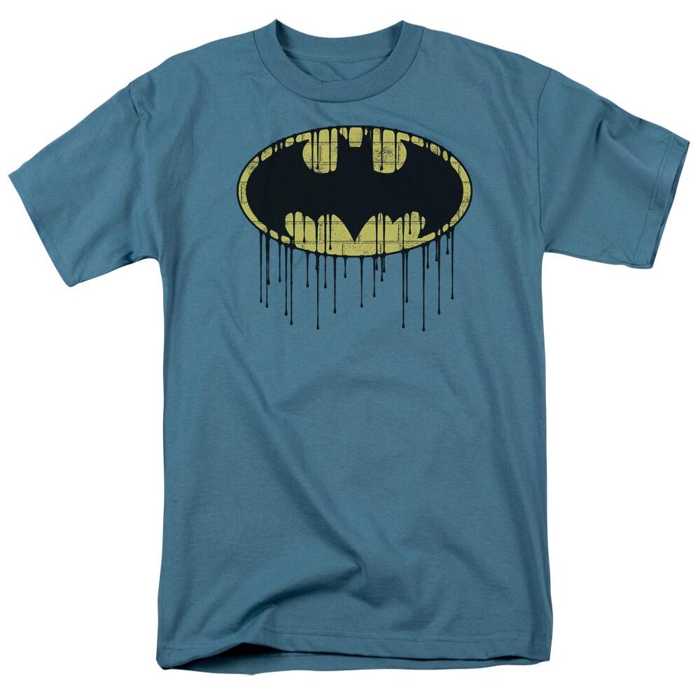 Batman  Dripping Brick Wall Shield  T-Shirt - Adult, Child L