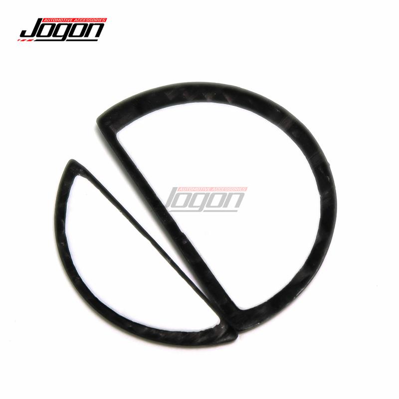 2pcs Auto Parts Carbon Fiber Car Interior Engine Start Stop Button Cover Trim For Mercedes Benz C S Class W206 W223  +