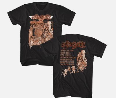 T-shirt da uomo Aerosmith Album Toys in the Attic Tracklist