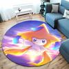 5 Sizes Classic Doraemon Print Round Carpet Living Room Anti-Slip Mat Bedroom Sofa Table Home Large Mat Gift for Kids and Adults