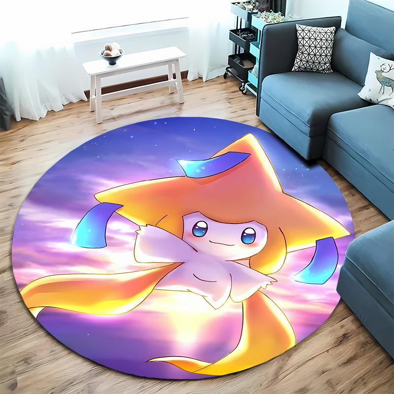 5 Sizes Classic Doraemon Print Round Carpet Living Room Anti-Slip Mat Bedroom Sofa Table Home Large Mat Gift for Kids and Adults
